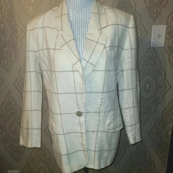JH Collectibles Plaid Blazer Jacket size 14 - Picture 1 of 5